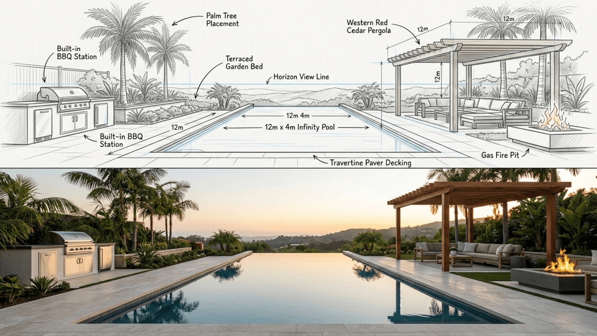 Luxury pool architectural design